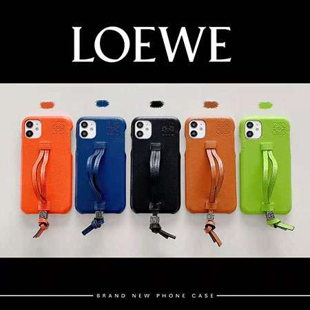 手首ストラップ付き loewe アイフォン 12 pro/12pro maxスマホケース