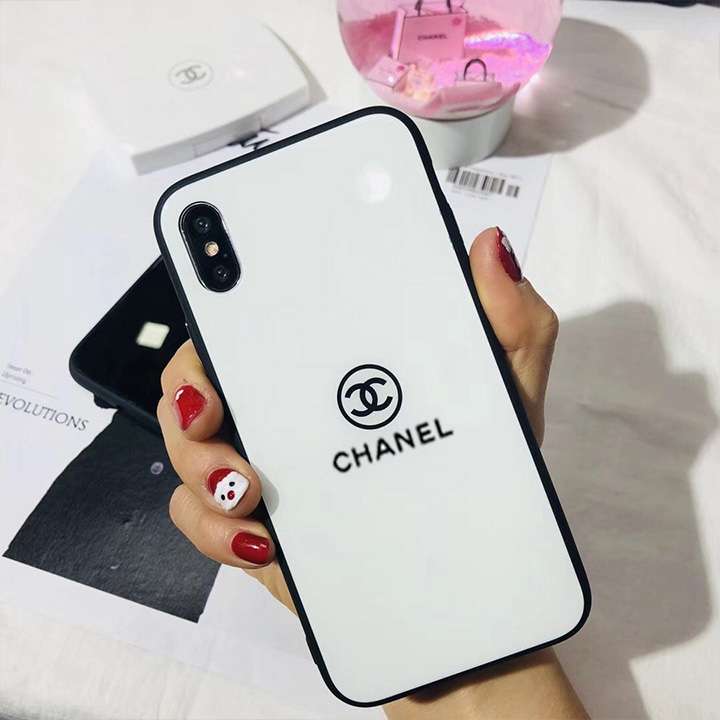 背面ガラス Chanel 無地 アイフォン12カバー 