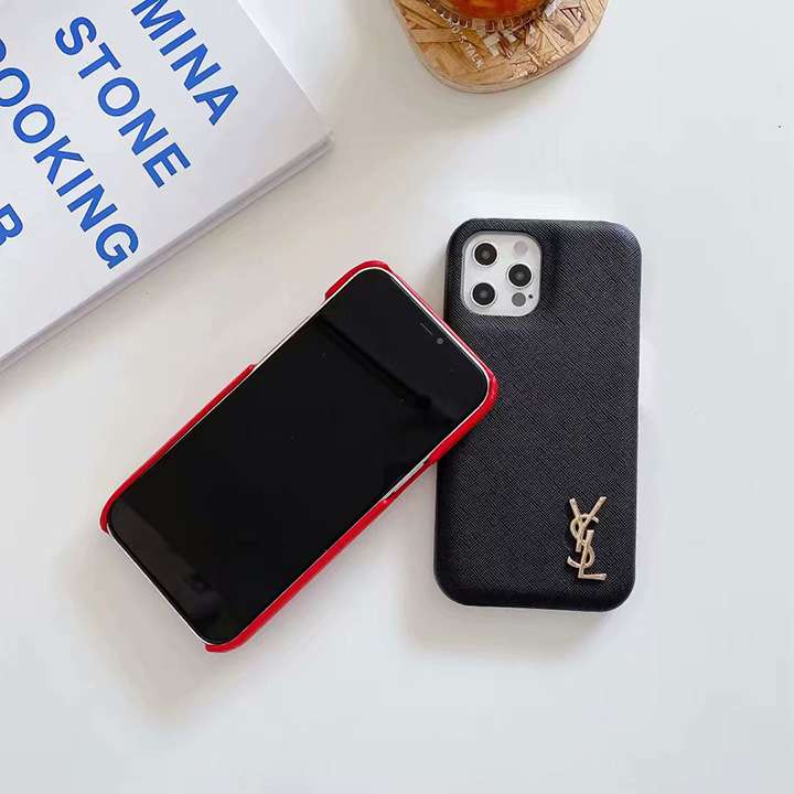 イヴサンローラン YSL金具ロゴ柄 iphone12proケース