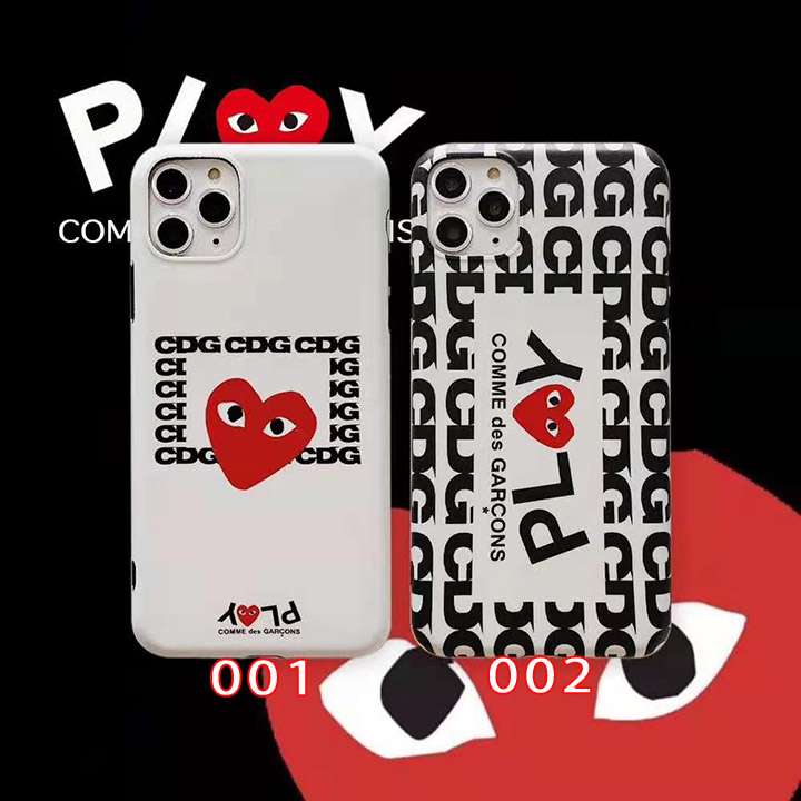 アイフォーン12/12 miniカバーComme des Garçonsハート柄