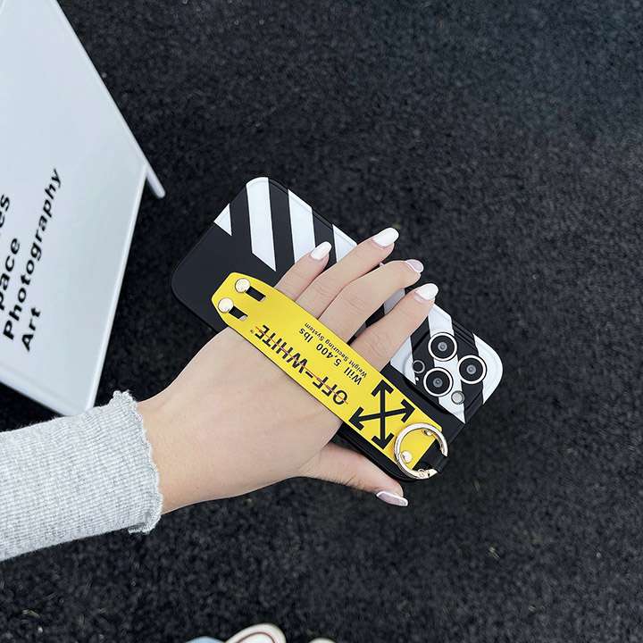 アイフォーン11携帯ケース手首ストラップ付きOff White